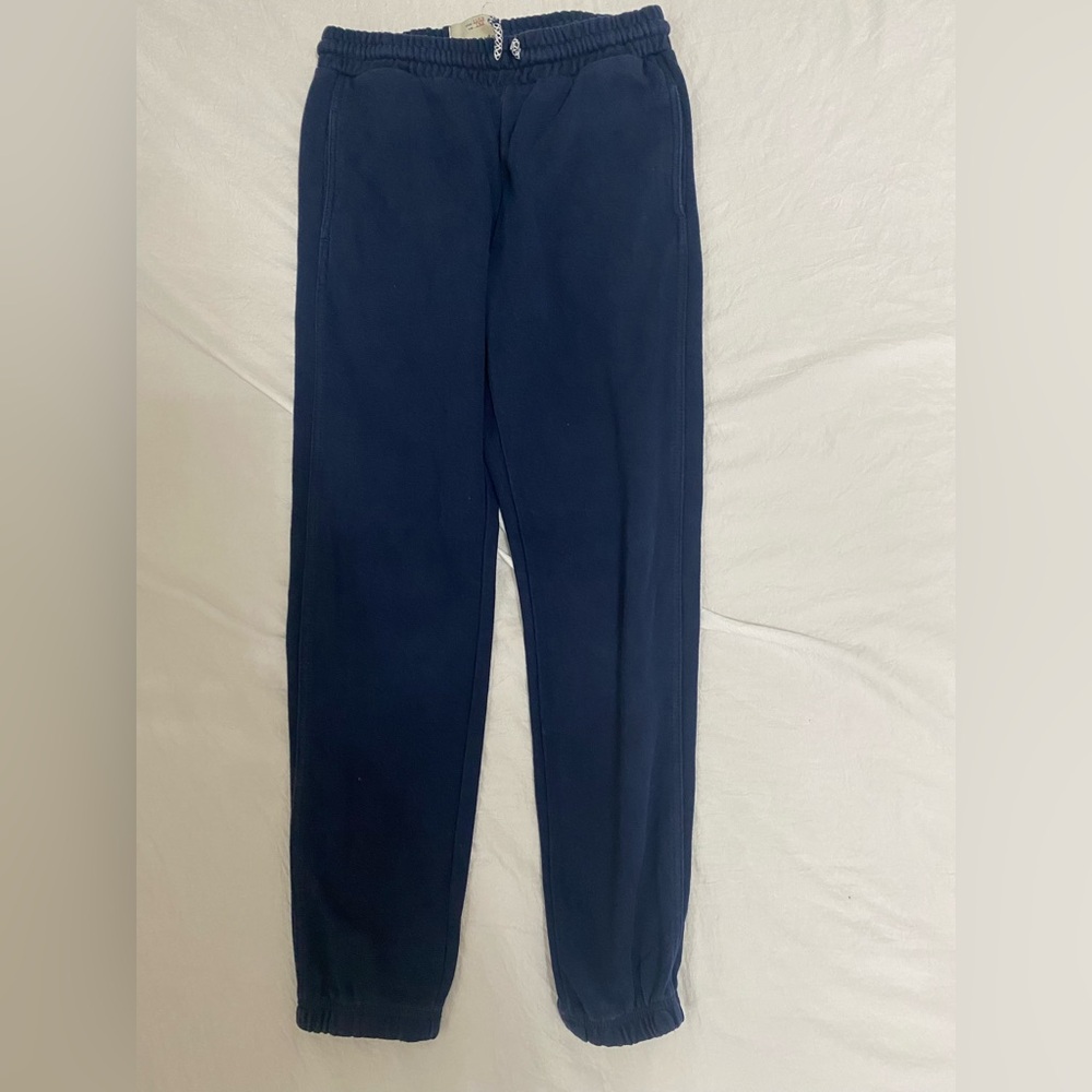 Zara Blue Sweatpants with Tapered Leg and Structured Fabric